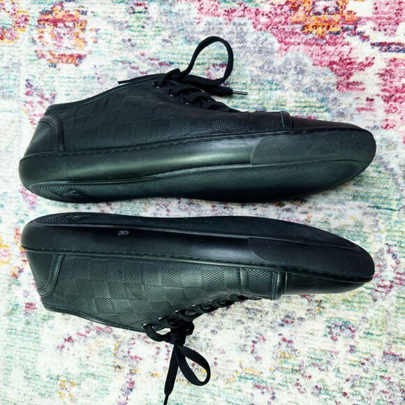Louis Vuitton Black Leather Low Top - Picture 10 of 11